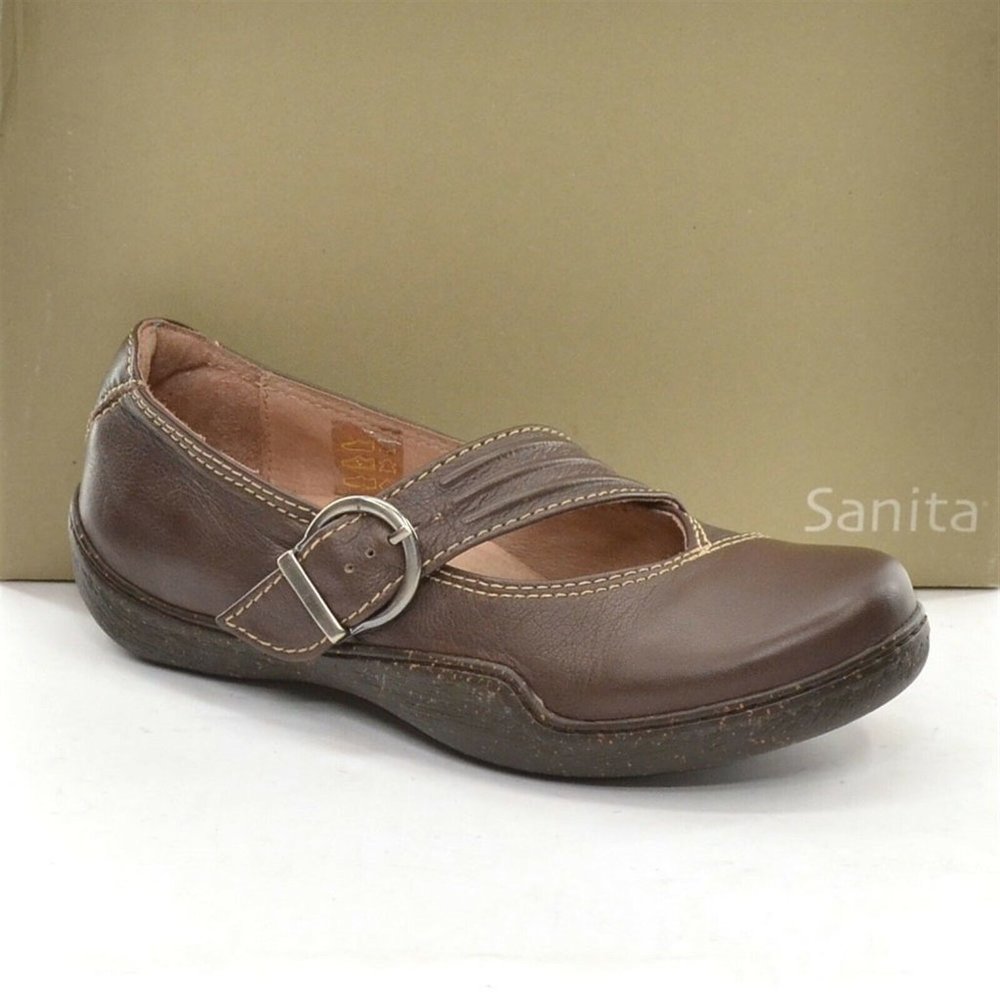 Sanita Jytta Brown Mary Jane Flat Loafers 36 New